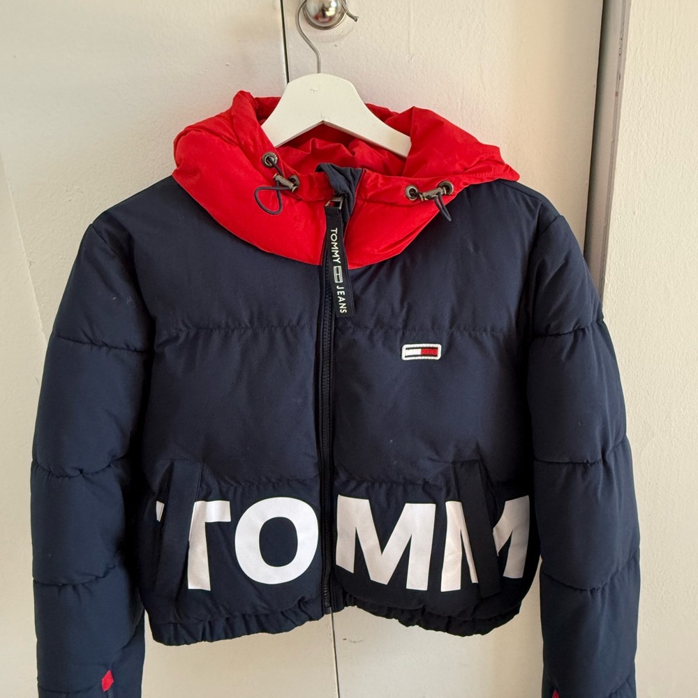 Tommy Hilfiger Red and Navy Puffer Jacket